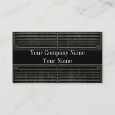 Metal Look Grill Grunge Business Cards at Zazzle