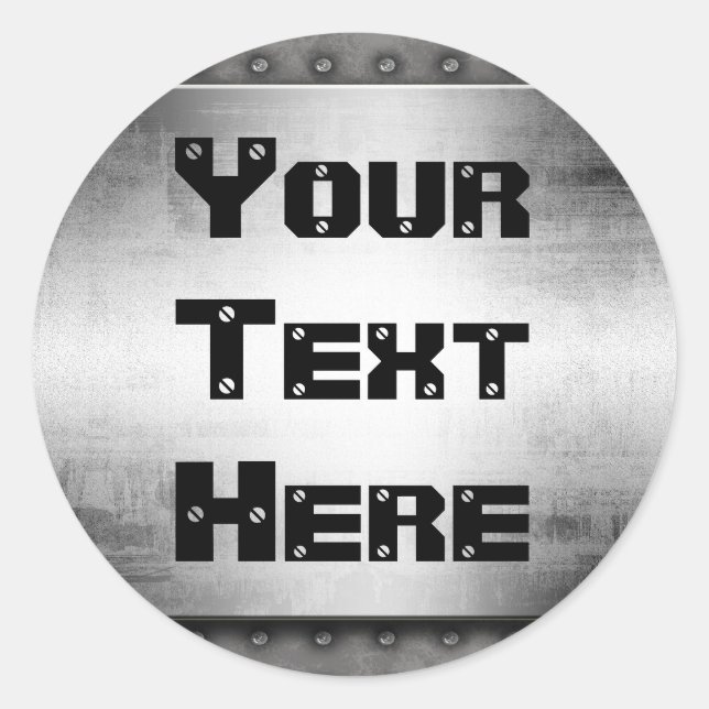 Metal Look Grunge Stickers (Front)