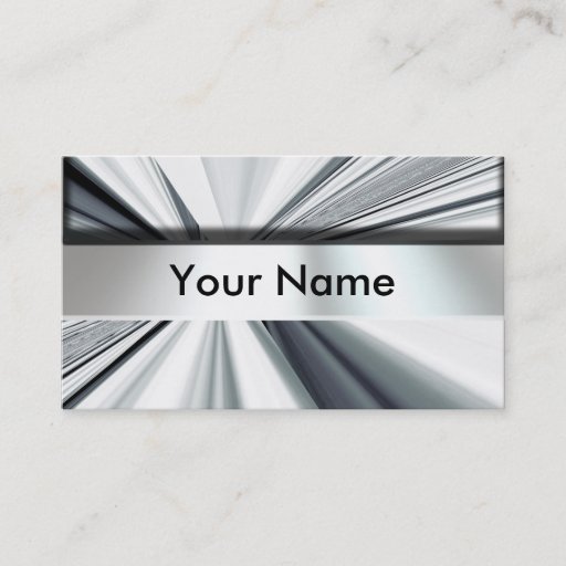 Customizable Metal Look Nameplate Business Cards