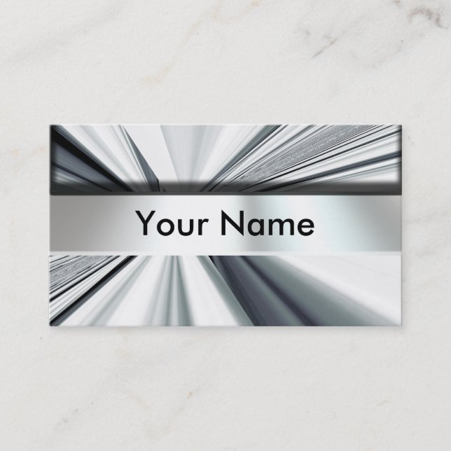 Metal Look Nameplate Business Cards (Front)