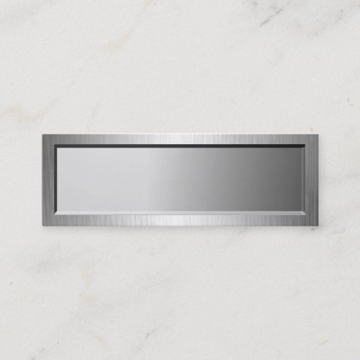 Customizable Metal Look Nameplate Business Cards