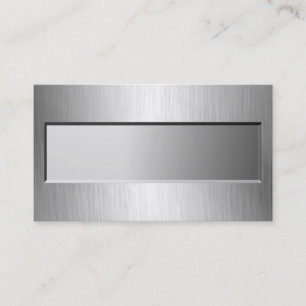 Metal Look Nameplate Business Cards