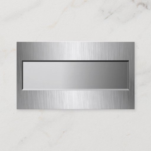 Customizable Metal Look Nameplate Business Cards