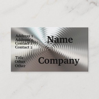Metal Look Plates Circular Design Business Cards by mvdesigns at Zazzle
