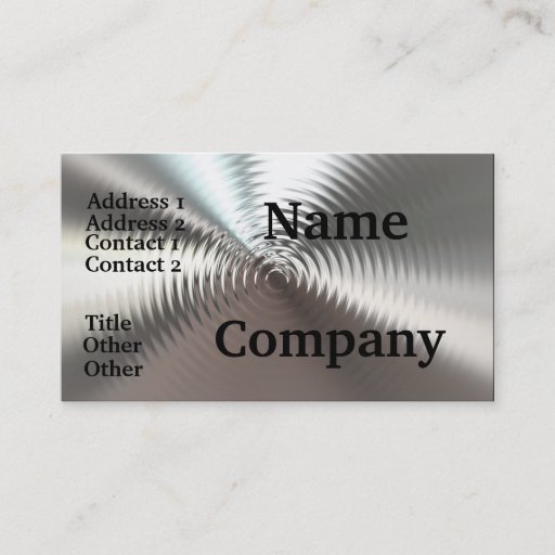 Customizable Metal Look Plates Circular Design Business Cards