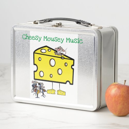 Metal Lunch Box Cheesy Mousey Music Lunch Dinner 