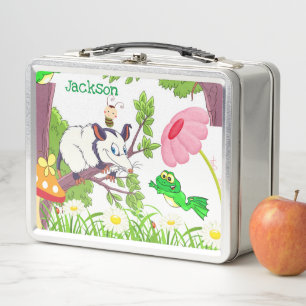 Metal Lunch Box Chick Possum Frog Lunch Dinner