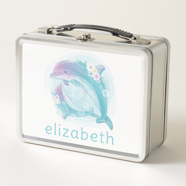 METAL LUNCHBOX : DOLPHINS (Front)