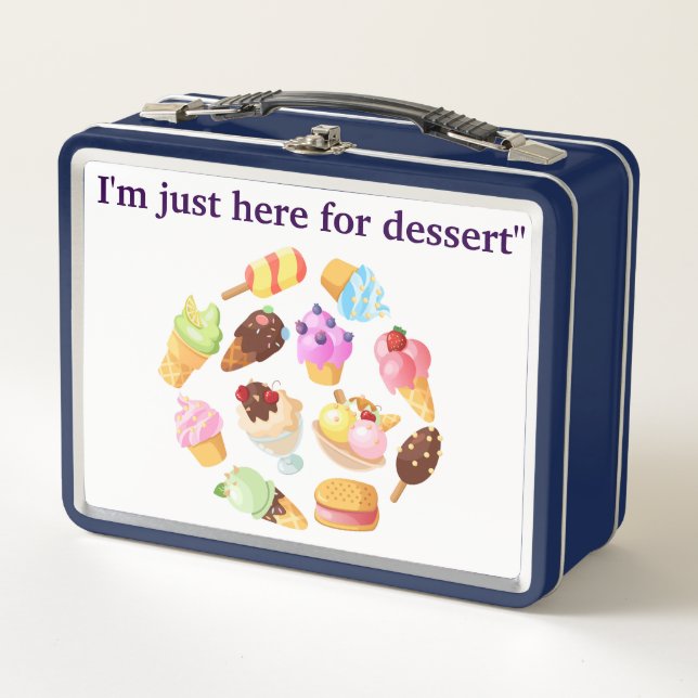 Metal Lunchbox-"Funny Snack Lover Kids Lunch Box  (Front)