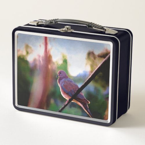 Metal Lunchbox  Morning Dove  Classic Design