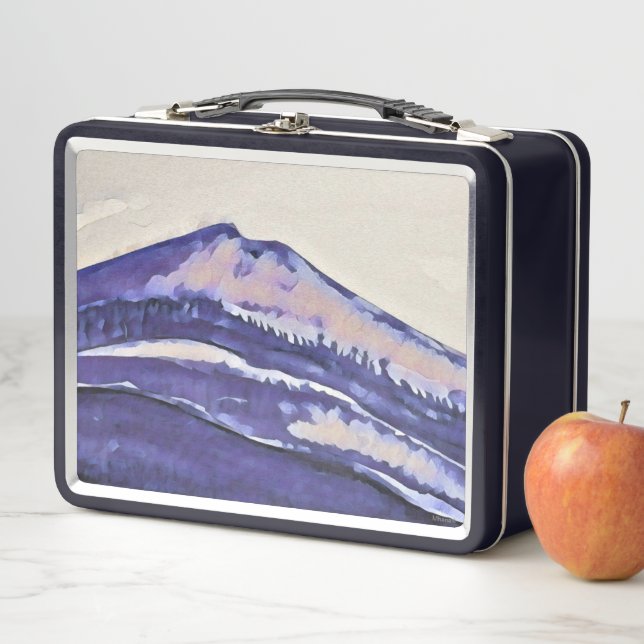 Metal Lunchbox Mt Tamalpais Purple Painting  (In Situ)