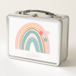 METAL LUNCHBOX : RAINBOW + STARS