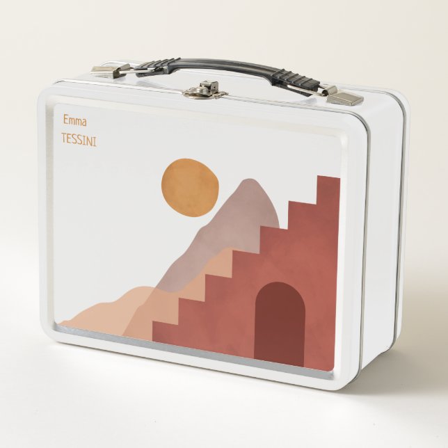 Metal Lunchbox - Terracotta Rouge (Front)
