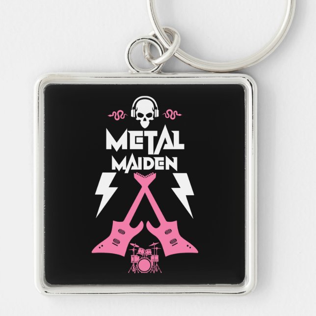 Metal Maiden Music Keychain (Front)