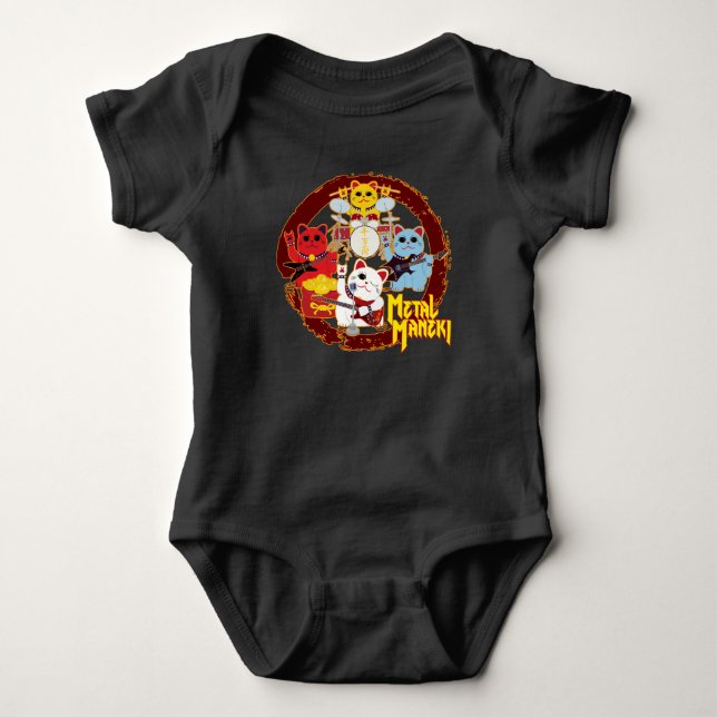 Metal Maneki Baby Bodysuit (Front)