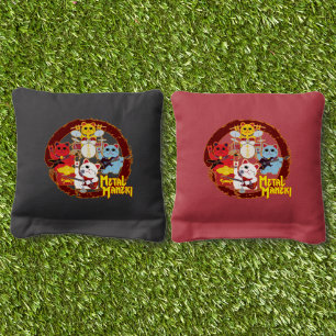 Metal Maneki Cornhole Bags