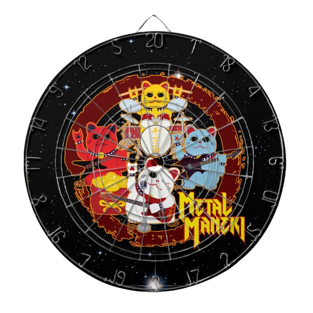Metal Maneki Dart Board (Front)