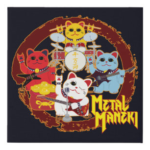 Metal Maneki Faux Canvas Print