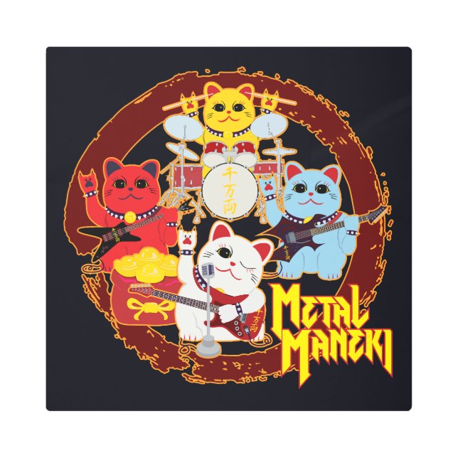 Metal Maneki Metal Print (Front)
