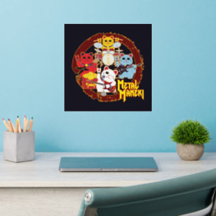 Metal Maneki Wall Decal