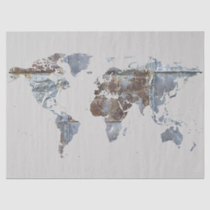 metal map tissue paper