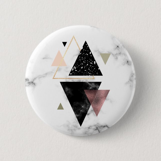 Metal Marble Geometric Design Button (Front)