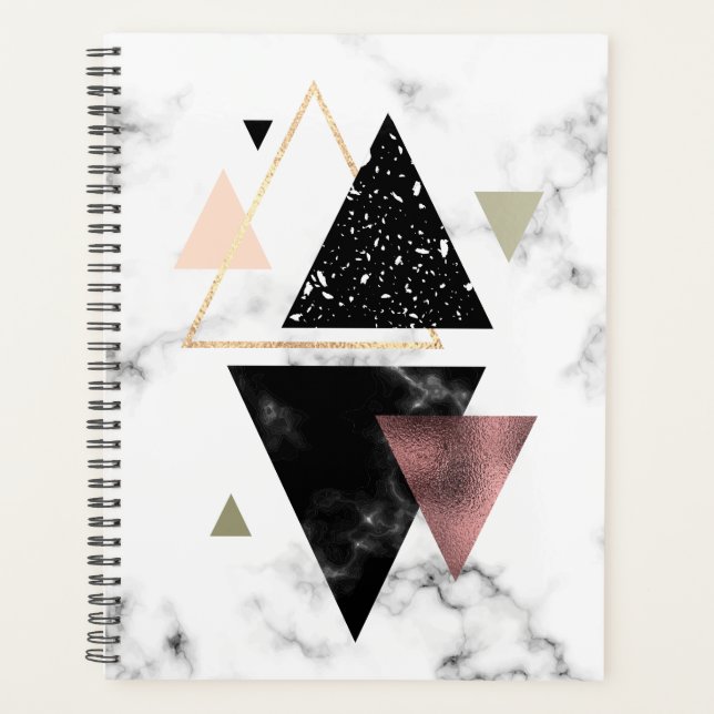 Metal Marble Geometric Design Planner (Front)