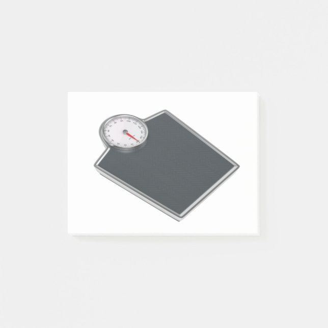 Metal mechanical weighing scale post-it notes (Front)
