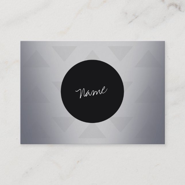 Metal Minimalist Elegant Business Card (Front)