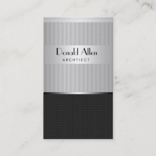 Metal Modern Elegant Black Consultant Business Card