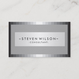 Metal Modern Professional Elegant Black Business Card