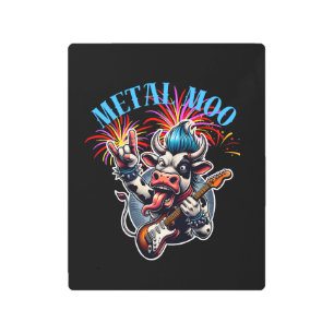 Metal Moo-d – Rockin' Cow with a Guitar Print