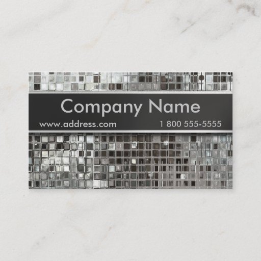 Customizable Metal Mosaic And Nameplate Business Cards