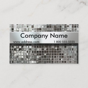 Metal Mosaic And Nameplate Business Cards by MetalShop at Zazzle