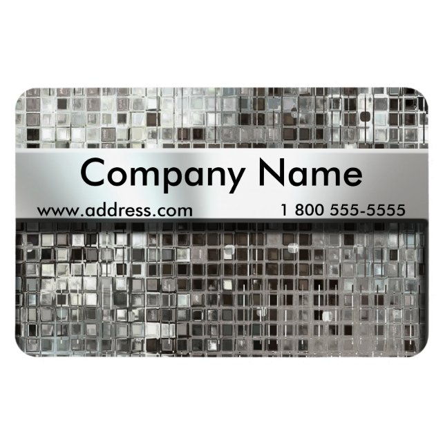 Metal Mosaic And Nameplate Flexible Magnet (Horizontal)