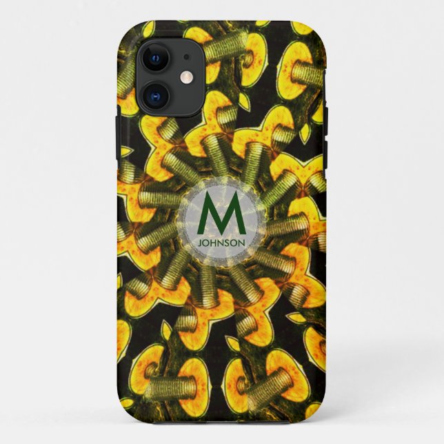 Metal Mushrooms Geometric Spiral iPhone 5 Case (Back)