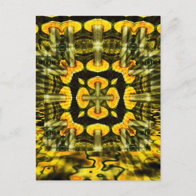 Metal Mushrooms : Geometry Art : Postcard (Front)