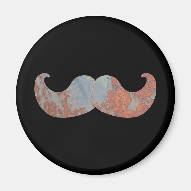 Metal Mustache Magnet (Front)