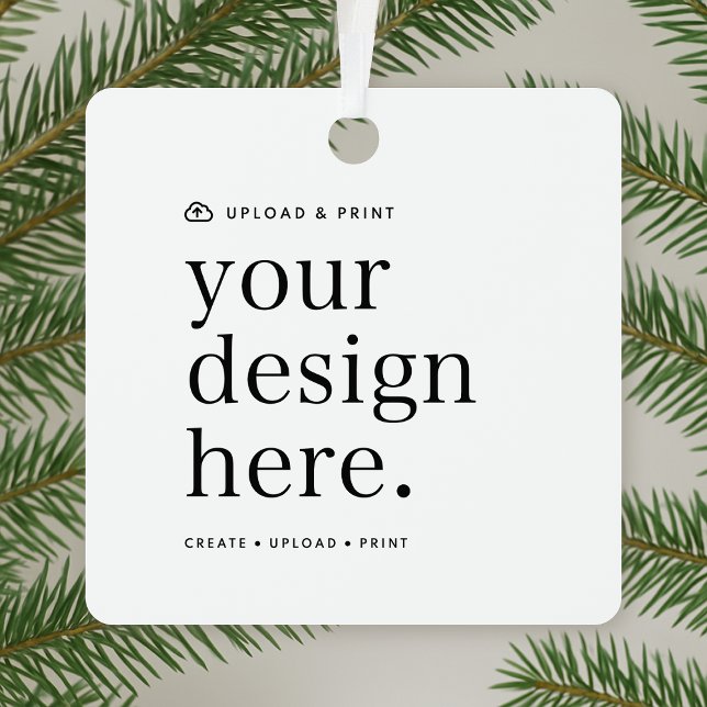 Metal Ornament | Design Upload DIY Christmas Decor (Possibilities are endless with this fully editable christmas tree ornament template.)