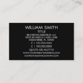 Metal Orthodontist Business Card (Back)