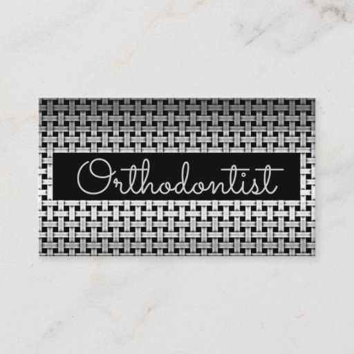 Customizable Metal Orthodontist Business Card