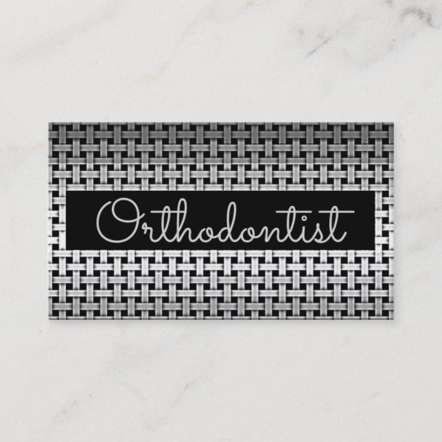 Metal Orthodontist Business Card (Front)