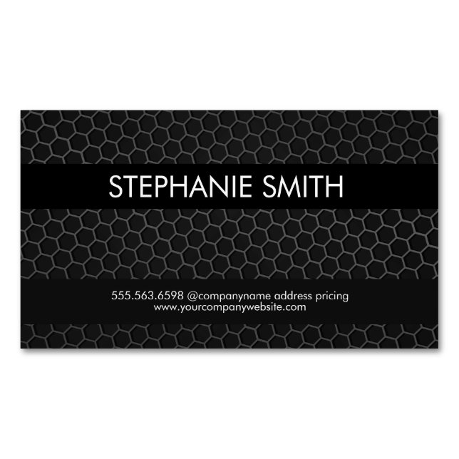 Metal Pattern Business Card Magnet (Front)