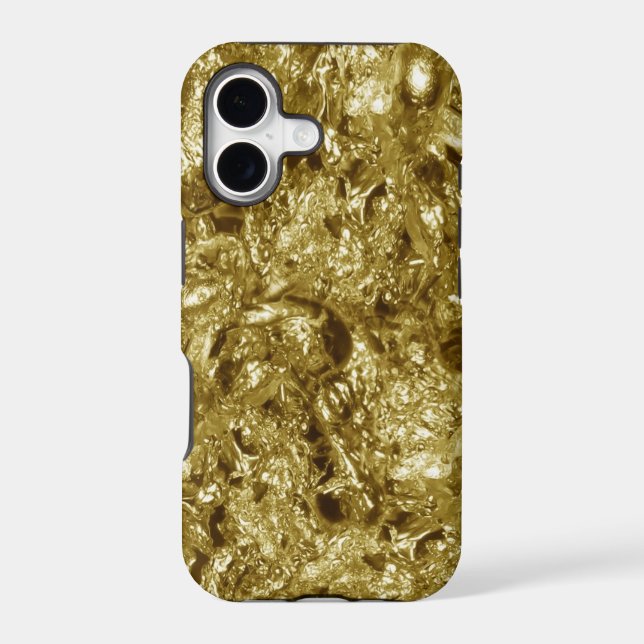 metal pattern design - gold iphone case (Back)