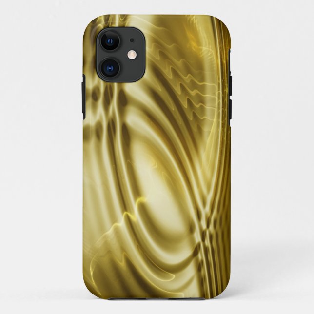 metal pattern design - golden waves Case-Mate iPhone case (Back)