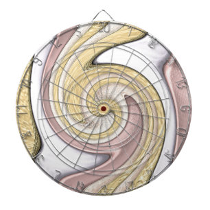 Metal pattern with shine dart board