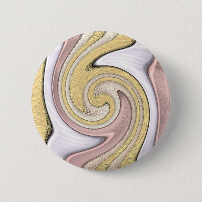 Metal pattern with shine pinback button (Front)