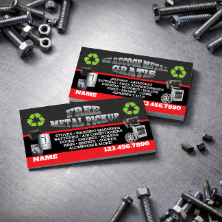 Metal Pick up Business Cards - English-Spanish