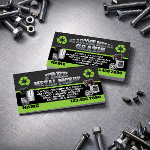Metal Pick up Business Cards - English-Spanish