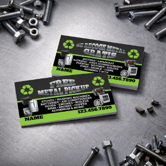 Metal Pick up Business Cards - English-Spanish